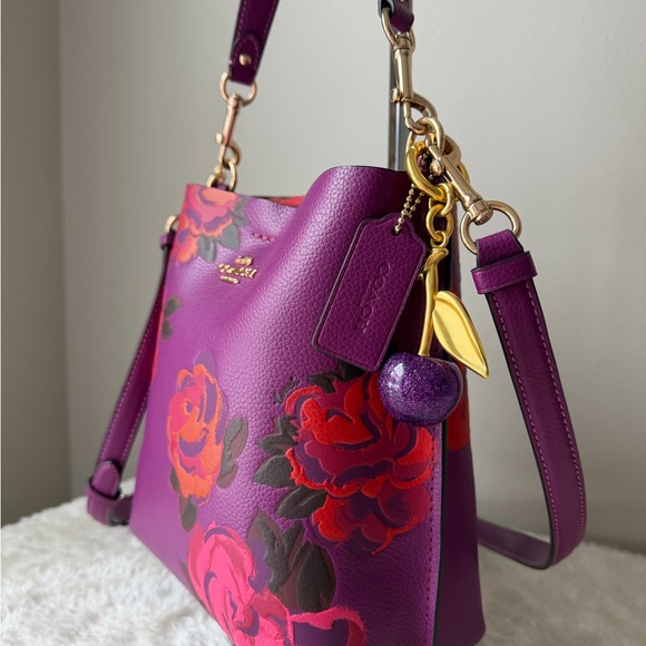 Coach Mollie Bucket 22 With floral print and charm - Picture 5 of 13